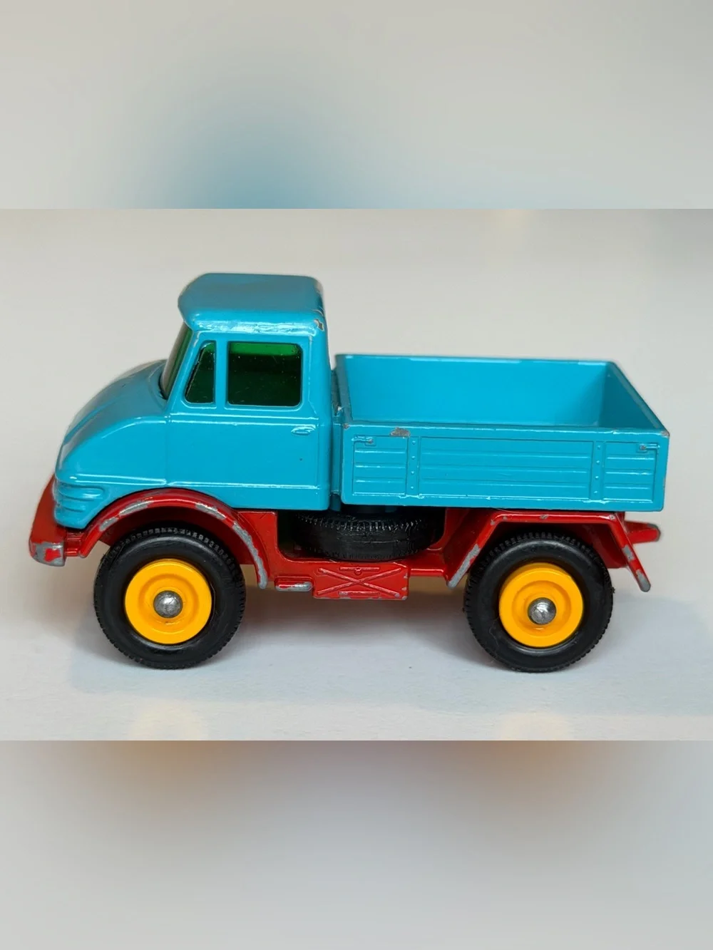 Vintage Matchbox Lesney No. 49 Mercedes Unimog Truck Made in England Blue Red